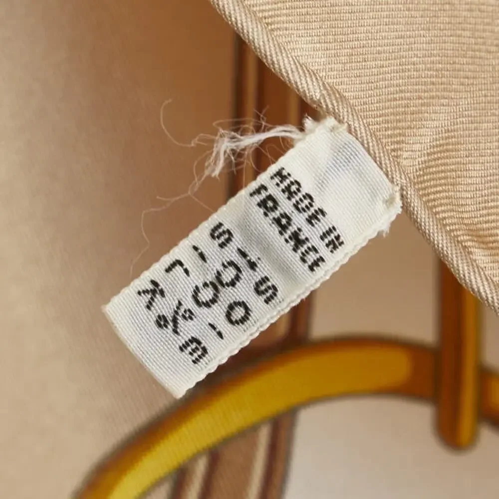 Celine Silk Horsebit Large Scarf Beige